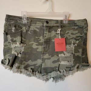 Mossimo High Rise Short Shorts Camo size 10
